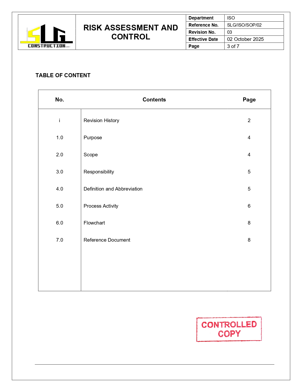 SLG-PRO-SOP Page 3